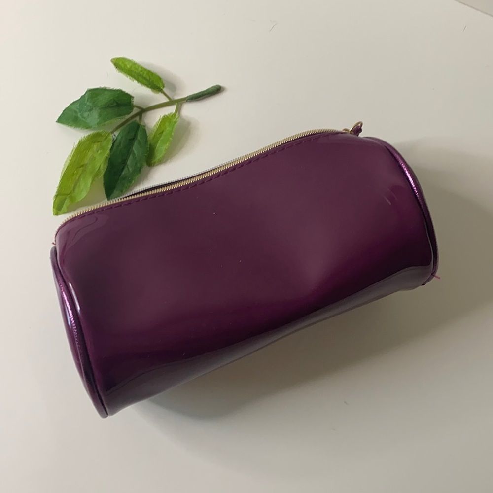 Shiny purple make up case